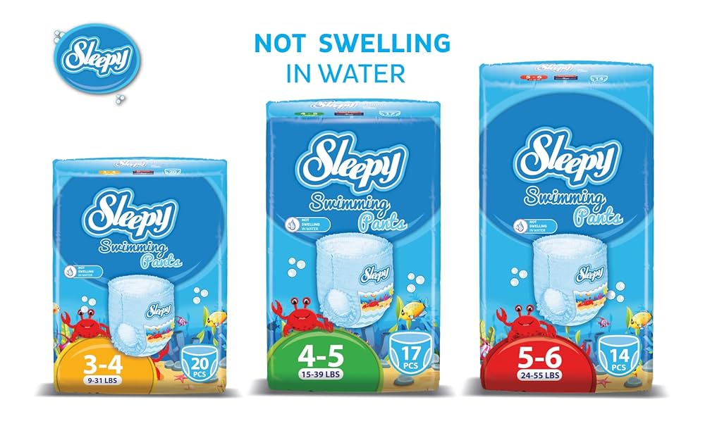 PAÑAL DE PISCINA 3-4 17PC SLEEPY