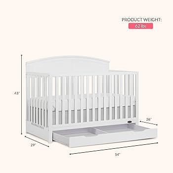 CUNA BLANCA CON GAVETA