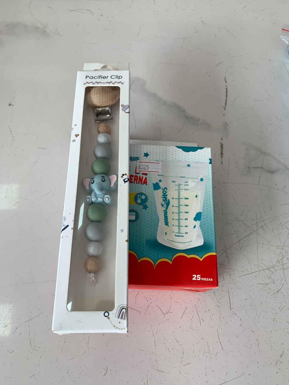 BOLSA PARA ALMACENAR LECHE + CADENITA PARA BOBO DE ELEFANTES