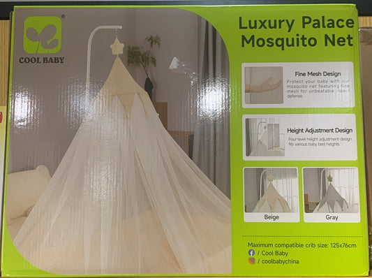 MOSQUITERO CON PEDESTAL ESTRELLA Y LUNA