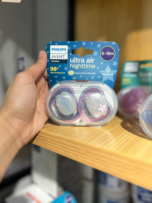 2 CHUPETES ULTRAIR NIGHTIME PHILIPS AVENT 6-18 MESES