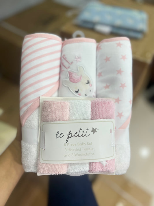 SET DE 3 TOALLAS + TOALLITAS DE BAÑO