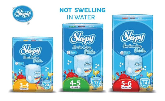 PAÑAL DE PISCINA 3-4 17PC SLEEPY