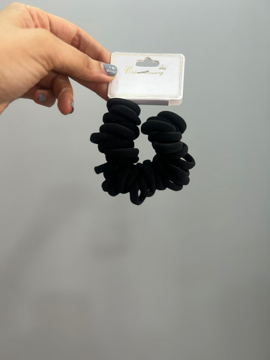 COLEROS PARA NIÑAS (GOMAS) NEGRA